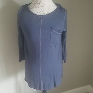 Cute Denim Colored Pocket Tee